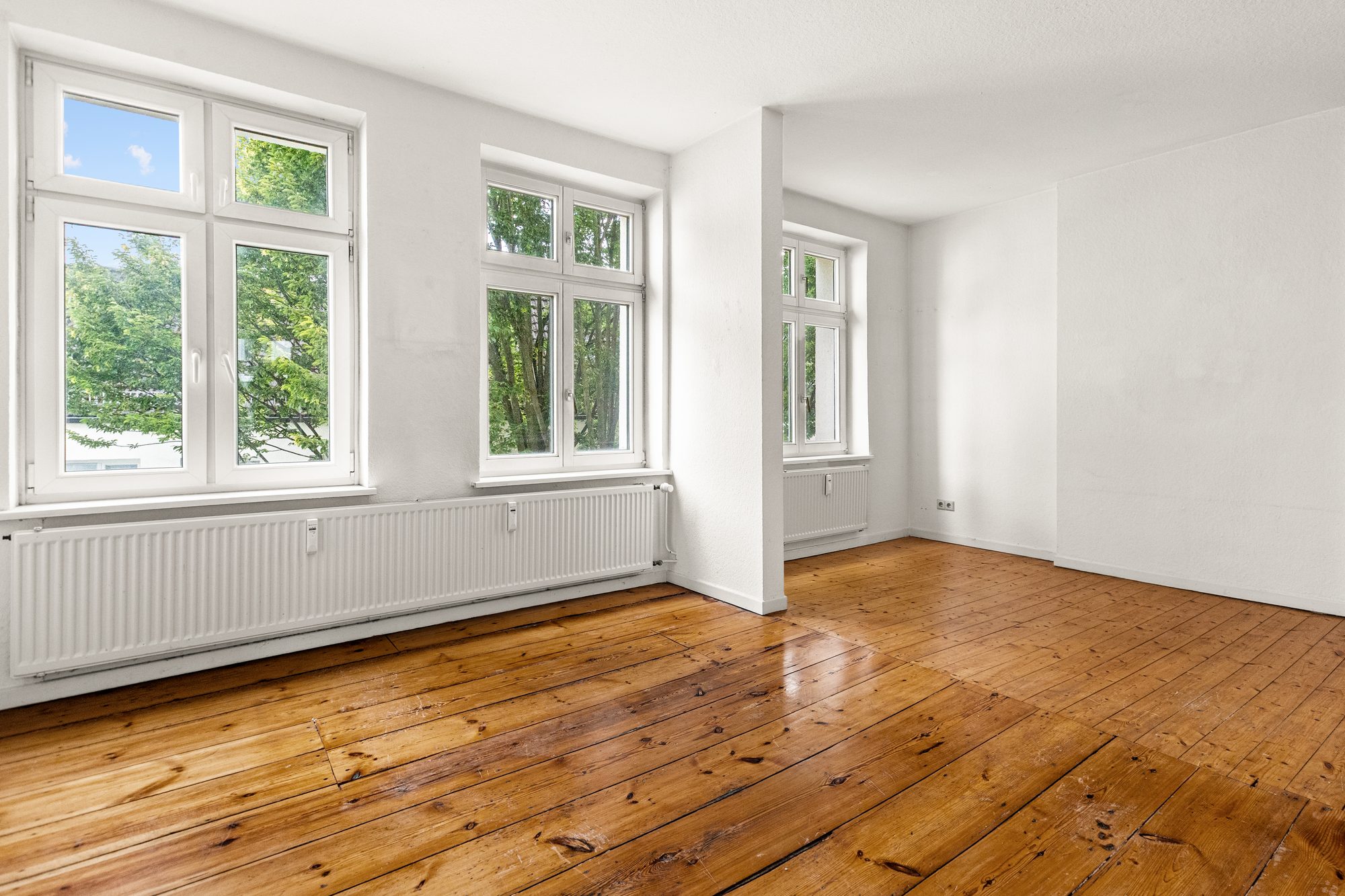 Wohnbereich der 2-Zimmer-Wohnung WE 04, Lerchenstraße 110